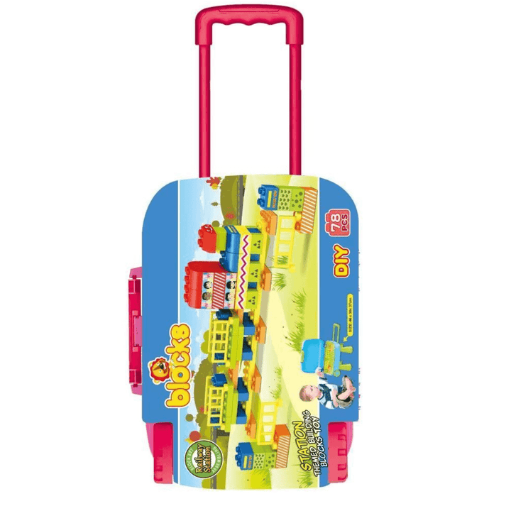 SET DE BLOQUES 78 PCS Juguetes Buffalo con maletín portátil, ideal para niños y niñas, incluye piezas coloridas para construcción creativa.