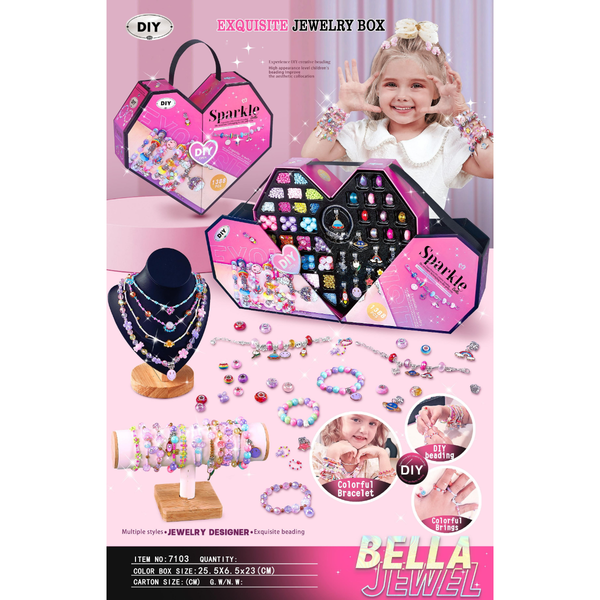 SET DE BISUTERIA Y BELLEZA EN FORMA DE CORAZON