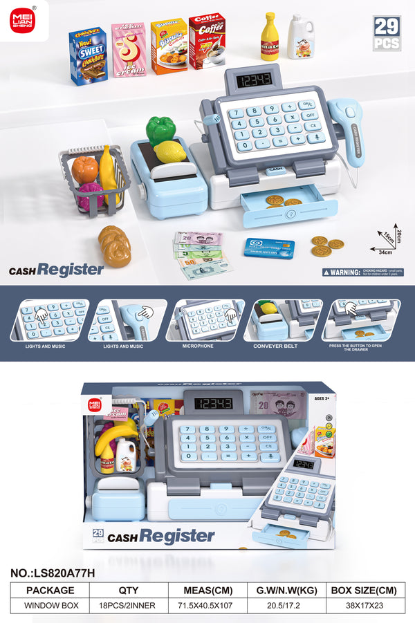 Caja Registradora Infantil 29 Piezas – Cinta y Scanner