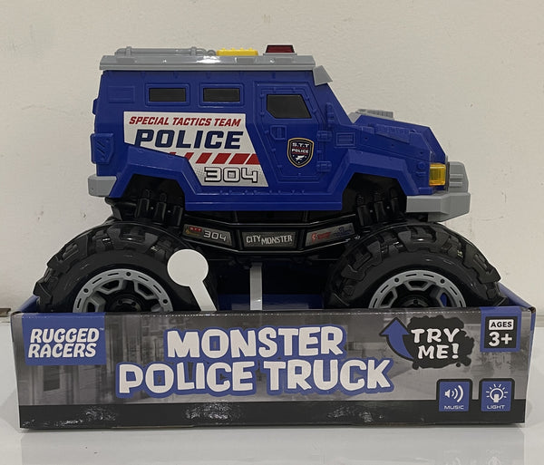 Camión Policía Monster Gigante con Luces y Sonido