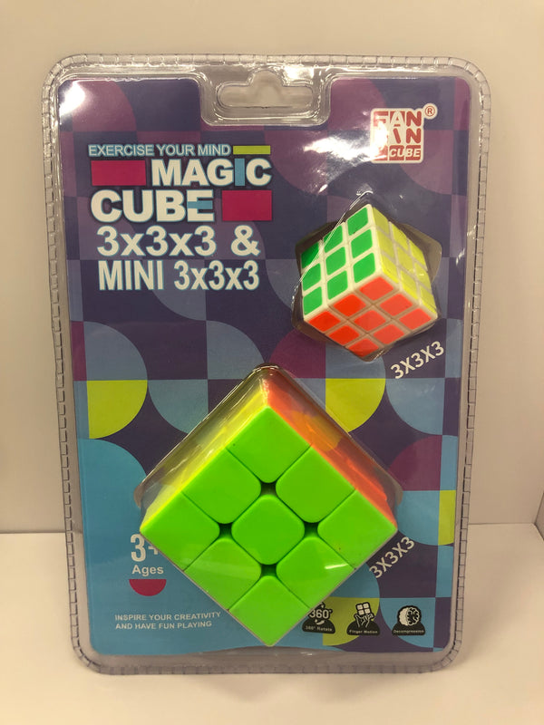 Set Cubo Mágico 3x3 + Mini 3x3 Velocidad