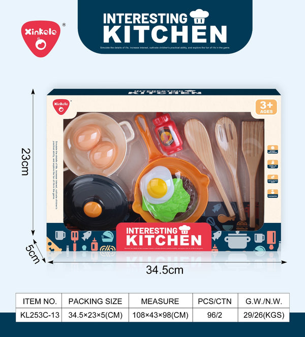Set de Cocina Infantil 34 cm – Juego Importado Xinkele