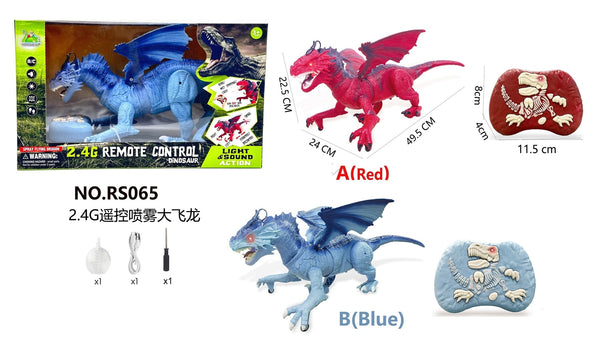 Dragón RC 2.4G con Spray – 49 cm, Luces y Sonido