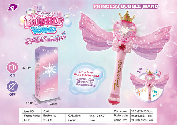 Varita Mágica de Burbujas Princess – Luces y Música