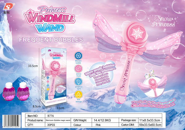 Varita Princess Windmill – Burbujas, Música y Luces