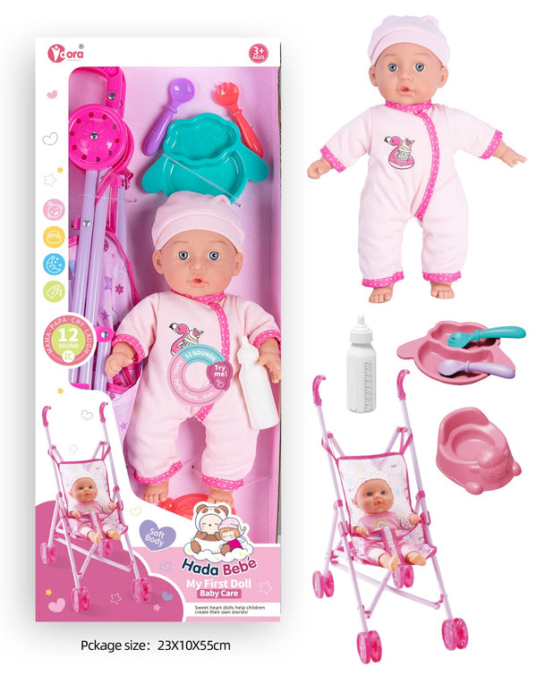 Hada Bebé con Cochecito + Accesorios – 12 Sonidos