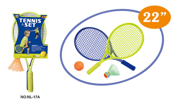 Set Tenis Infantil 22’’ – 2 Raquetas + Pelotas + Gallito