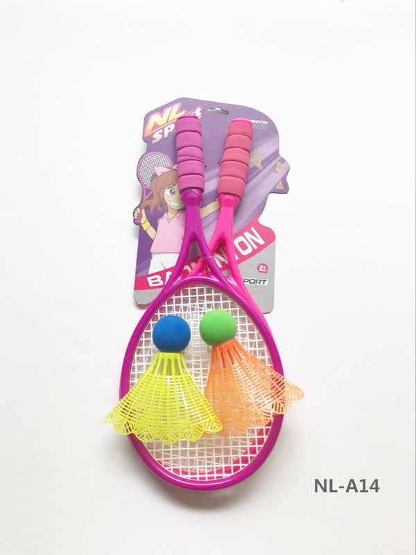 Set Bádminton Infantil Rosado – 2 Raquetas + 2 Gallitos