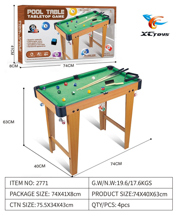 Mesa de Billar 74 cm NO.2771 – Pool Table Infantil