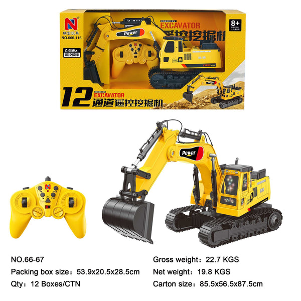 Excavadora RC 2.4GHz – Vehículo de Construcción Infantil