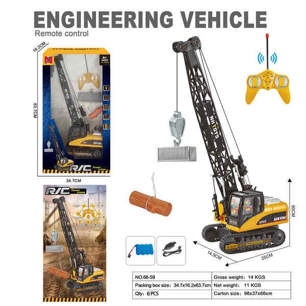 Grúa RC de Ingeniería 60 cm – Vehículo de Construcción