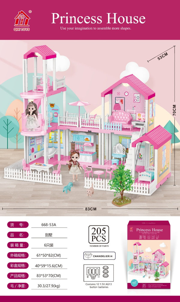 Casa de Muñecas Princess House 205 Piezas