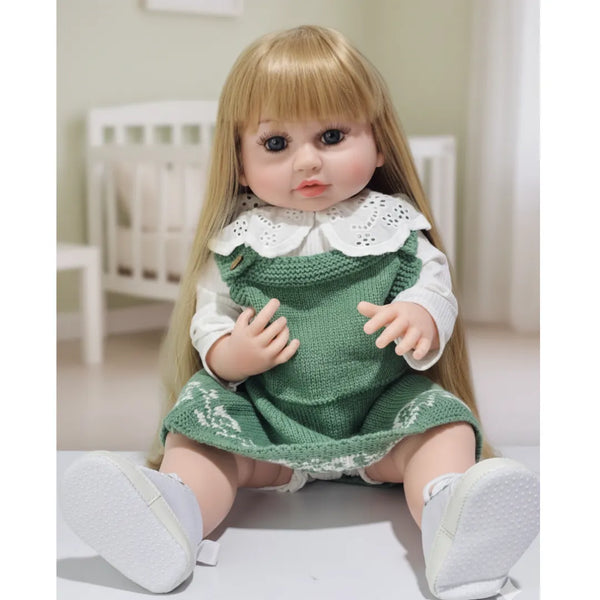 Muñeca Interactiva Realista Verde – Habla, Llora y Respira