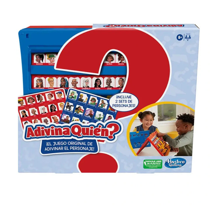 adivina quién hasbro, juego de mesa clásico, juego de adivinanzas, adivina quién original, juguetes importados Colombia, hasbro gaming, juego familiar, juego educativo niños, adivina quién superhéroes, juego portátil.