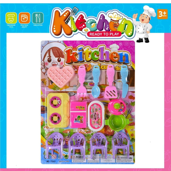 Set de Cocina Infantil Completo – Utensilios y Accesorios 3+