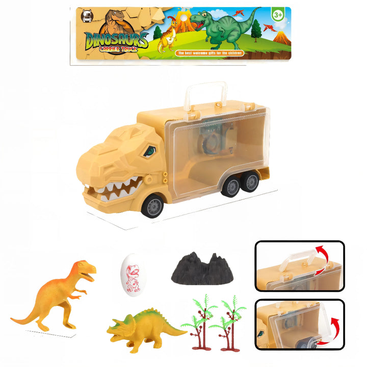 Muchos niños aman los dinosaurios, pero no encuentran un juguete que combine acción y aventura. Este&nbsp;Camión Transportador de Dinosaurios lo tiene todo: ruedas grandes, figuras detalladas y un diseño resistente que los acompaña en cada expedición.
