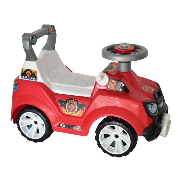 ¡Prepárate para la aventura con el increíble CAMPER BOMBERO!&nbsp;Este vehículo montable de alta calidad está diseñado para brindar horas de diversión y emoción a los pequeños héroes. Con un diseño vibrante en color rojo y detalles realistas, el&nbsp;CAMPER BOMBERO&nbsp;es perfecto para los niños que sueñan con ser bomberos.