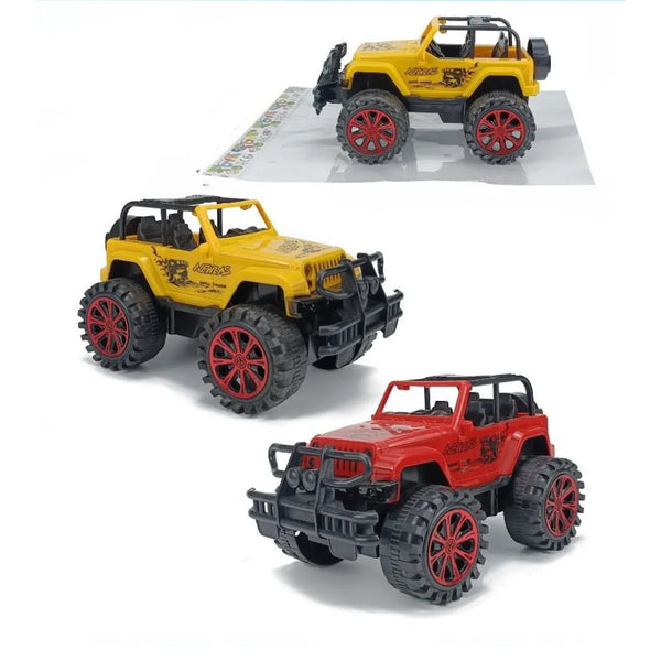 El Cross Vehicle 4x4 OL0889 es el carro todoterreno ideal para los niños que aman la acción y la velocidad.
Con su estructura resistente y llantas gigantes, este jeep puede recorrer todo tipo de superficies, desde la sala hasta el jardín.