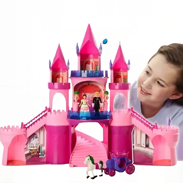 El Castillo Castle Series OL1657 es un sueño hecho realidad para todas las pequeñas princesas.
Con su diseño en tonos rosados y detalles dorados, este majestuoso castillo se ilumina y reproduce melodías encantadoras al sonar una palmada, creando una experiencia mágica llena de brillo y diversión.