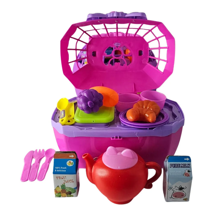 Convierte el juego en una deliciosa experiencia con la Chef Basket OL1545.&nbsp;
Este set incluye una canasta portátil llena de frutas, verduras y utensilios para que los niños disfruten jugando a cocinar como los grandes.