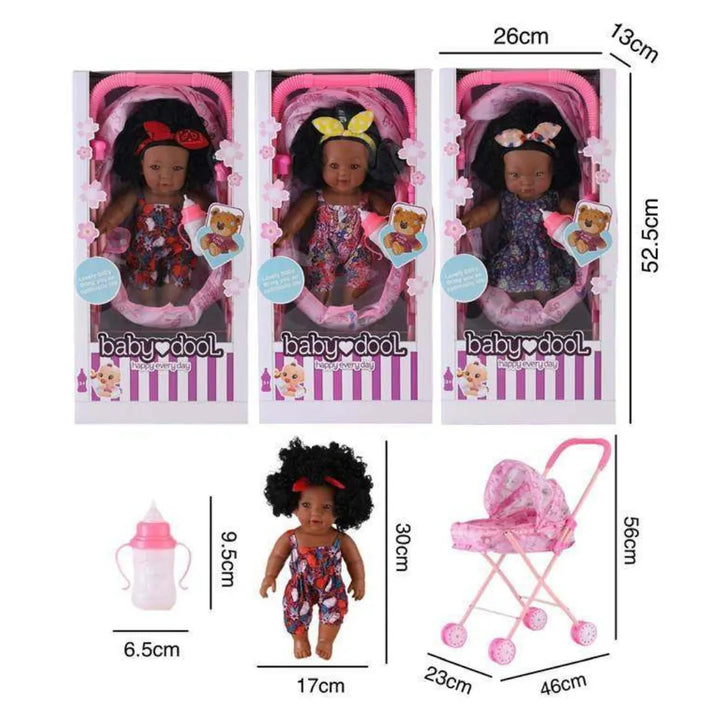 Un cochecito adorable con muñeca incluida que inspira ternura, juego y cariño desde el primer paseo.