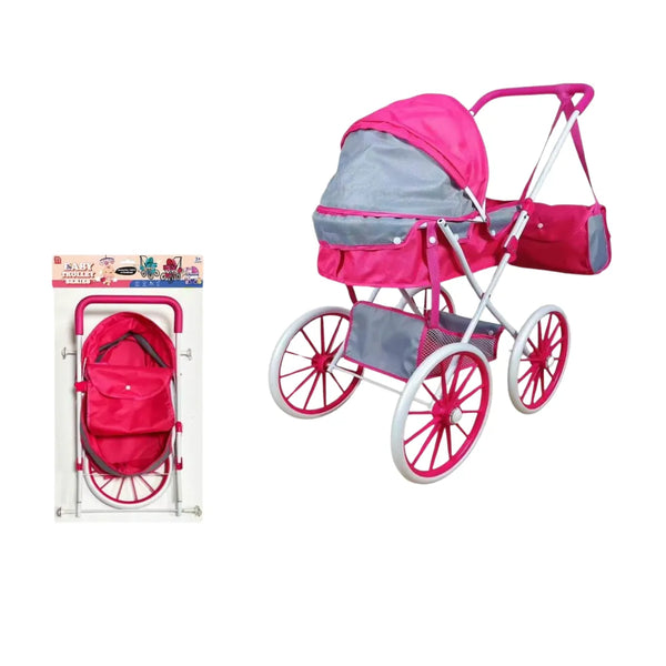 El Coche para Muñecas LM936B-17 es el juguete perfecto para las niñas que adoran jugar a ser mamás. Con un diseño elegante en tonos rosa y gris, este coche combina estilo, durabilidad y realismo