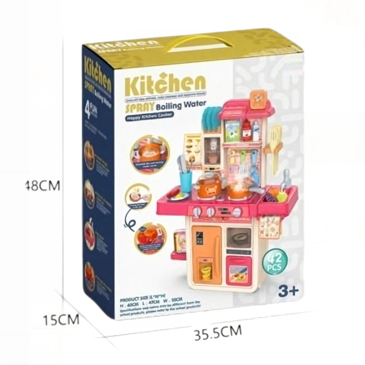 La Cocina Infantil con Pollo Rostizado y Efecto de Vapor OL0645 es el sueño de todo pequeño chef.
Con efecto de agua real, vapor y cambio de color en los alimentos, los niños disfrutarán de una experiencia de cocina completamente interactiva.