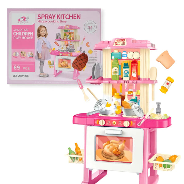 La Cocina Infantil Spray Kitchen OL1607 es una experiencia completa de juego y creatividad.
Con efecto de vapor real, luces y sonidos de cocción, los niños se sentirán como verdaderos chefs mientras desarrollan su imaginación y habilidades motoras.