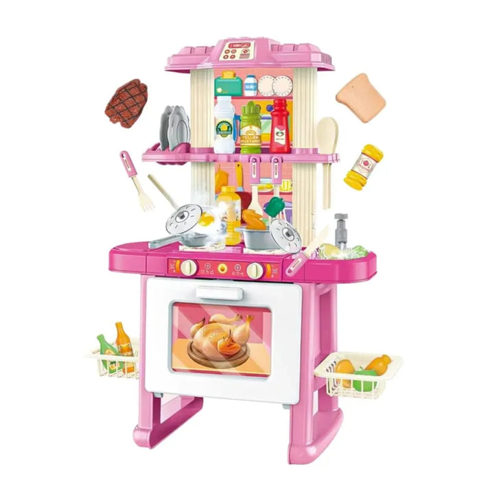 La Cocina Infantil Spray Kitchen OL1607 es una experiencia completa de juego y creatividad.
Con efecto de vapor real, luces y sonidos de cocción, los niños se sentirán como verdaderos chefs mientras desarrollan su imaginación y habilidades motoras.