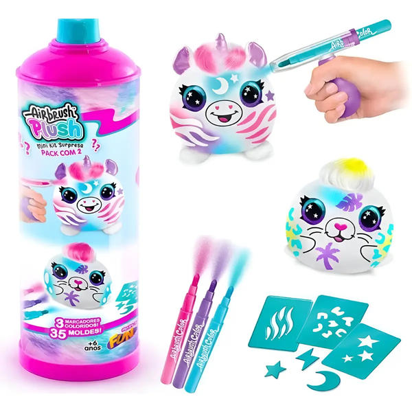 MINI AIRBRUSH PLUSH FUN SURPRISE PAINT PLUSH
