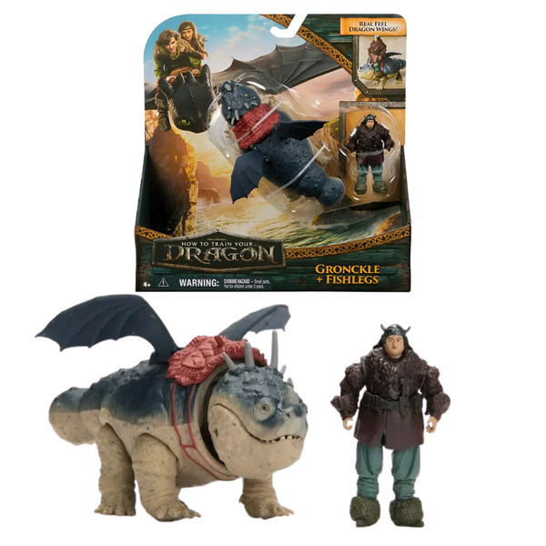 FIGURA GRONCKLE Y FISHLEGS COMO ENTRENAR A TU DRAGON