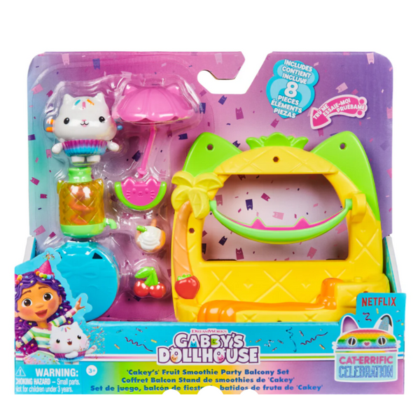 GABBY’S DOLLHOUSE SET DE FIESTAS BATIDOS DE FRUTAS CON CAKEY