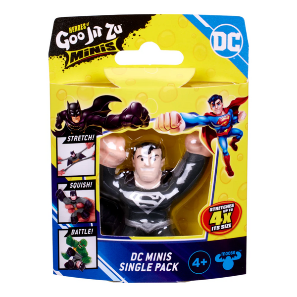 FIGURA GOO JIT ZU DC MINIS HEROES SUPER MAN TRAJE NEGRO