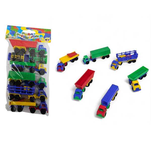 SET DE CAMIONCITOS DE PLATICO