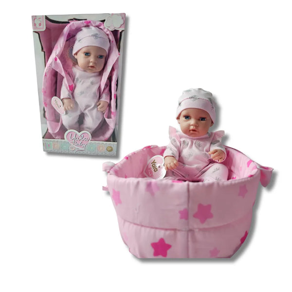 Muñeco Bebe en Cuna