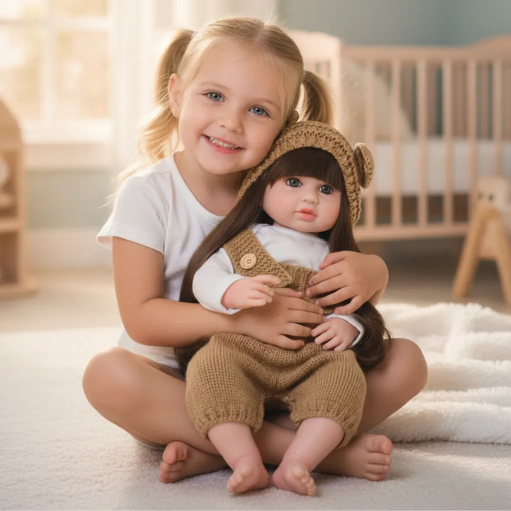 muñeca interactiva, muñeca que habla, muñeca que responde, muñeca realista café, muñeca bebé interactiva, muñeca reborn económica, regalo para niñas, envío rápido Colombia