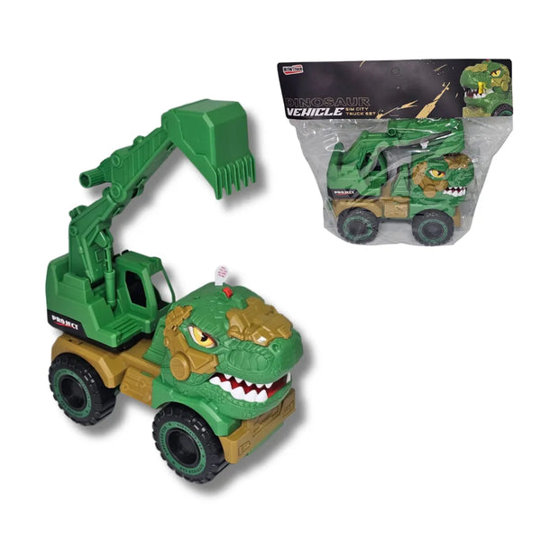 excavadora dinosaurio, juguete con sonido, dinosaur car, juguete importado, excavadora para niños, camión dinosaurio, vehículo de construcción.