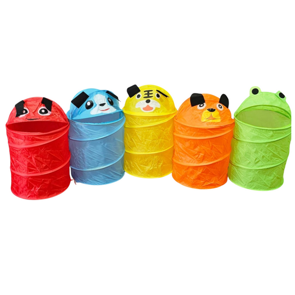 CANASTA PLEGABLES INFANTILES CON CARITAS DE ANIMALES