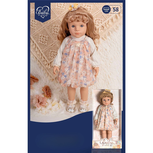 Muñeca con Vestido y Rizos ¡Dulzura y estilo en un juguete!