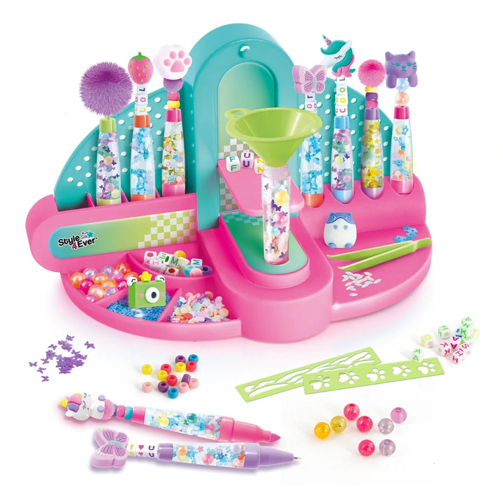 fábrica de bolígrafos, juguete creativo, arte y manualidades, bricolaje niños, regalo educativo, bolígrafos DIY, juguete importado, creatividad infantil, juguete de arte, envío rápido Colombia.