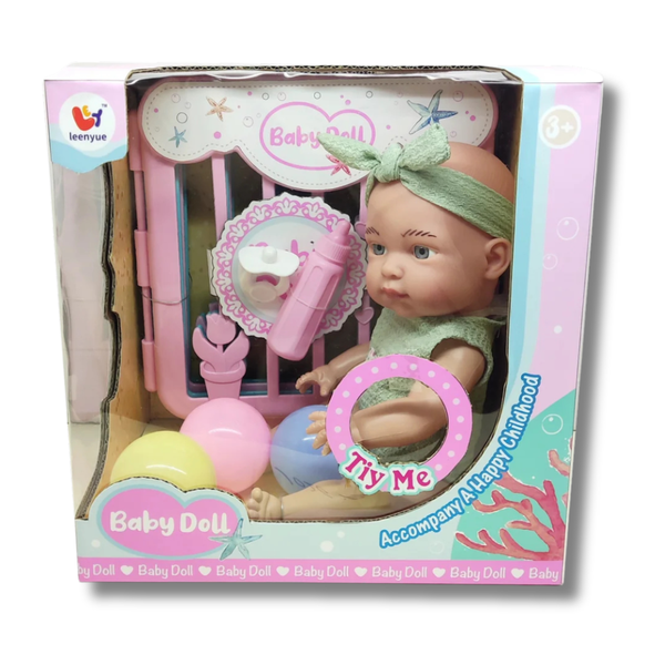 Muñeca Baby Doll 12’’ 1026B con Accesorios – Realista