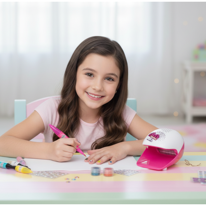 kit nail art, uñas para niñas, girls creator, maquillaje infantil, juego creativo, uñas decoradas, juguete para niñas, envío rápido Colombia