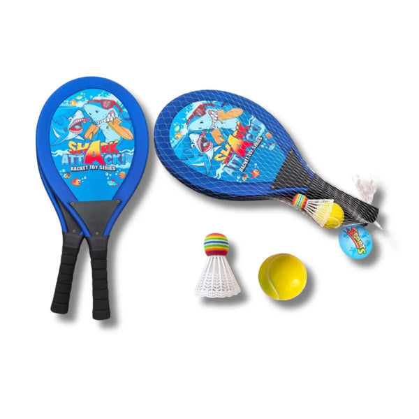 Set de Raquetas Shark Attack con Pelota y Volante