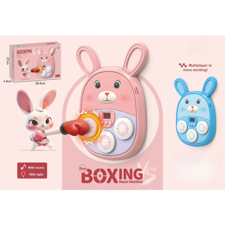 La Rabbit Boxing Music Machine 3607 es una máquina de boxeo infantil con un diseño tierno y colorido que combina diversión, música y movimiento. Con forma de conejo, luces interactivas y efectos sonoros, ofrece una experiencia de juego que estimula la agilidad, la coordinación y la concentración de los niños.
