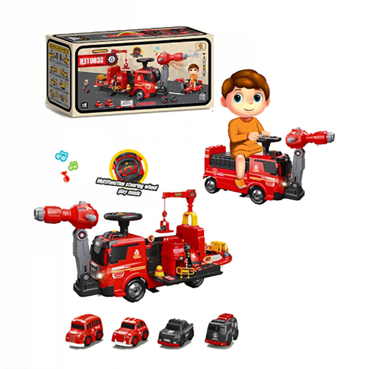 camión de bomberos montable, juguete para niños 1 año, juguete importado, camión montable infantil, juguete educativo, regalo para niño pequeño, juguete seguro, envío rápido Colombia, juguetería online, camión de bomberos para bebé