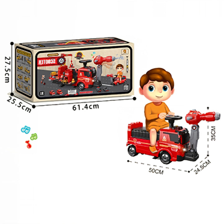 camión de bomberos montable, juguete para niños 1 año, juguete importado, camión montable infantil, juguete educativo, regalo para niño pequeño, juguete seguro, envío rápido Colombia, juguetería online, camión de bomberos para bebé