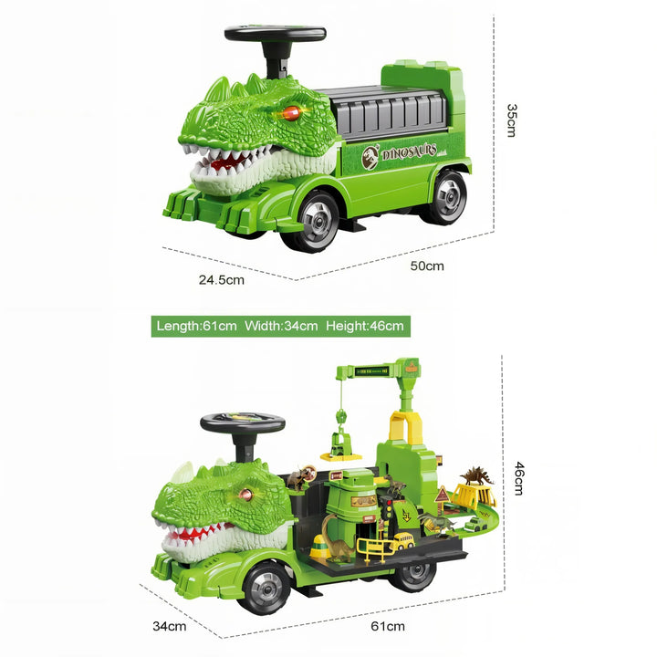 mega dino truck, montable dinosaurio, juguete para 1 año, dino truck importado, juguete coleccionable, montable infantil, envío rápido Colombia, juguetería online, juguete de equilibrio, regalo para bebé