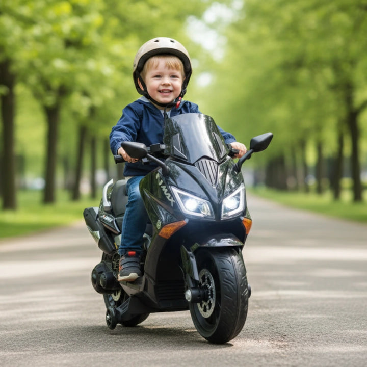 moto eléctrica infantil, moto para niños, moto tipo nmax, juguete eléctrico infantil, moto infantil importada, regalo para niños, moto con ruedas de apoyo