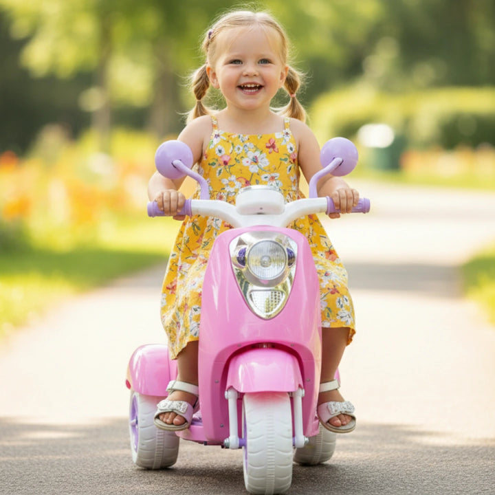 moto eléctrica niños, moto rosada niña, scooter eléctrico infantil, juguete importado, moto batería niños, regalo niña, moto infantil económica, envío rápido Colombia