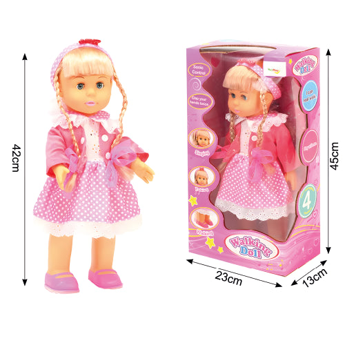 muñeca caminadora, muñeca importada, muñeca que camina sola, juguete educativo niña, muñeca bebé realista, muñeca de imitación, muñeca que camina Colombia, muñeca con movimiento, regalo para niñas, muñeca didáctica.